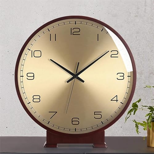 Solid Wood Mantel Clocks, Silent Decorative Desk Clock, Shelf Clock, Easy to Read, Battery Operated, Mantel Clocks with Chimes,Battery Operated for Living Room, Fireplace, Office,Home Decoration 10nch