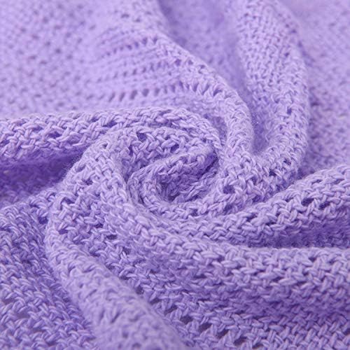Purple Cellular Blanket Double Bed Adult Cellular Blanket Cotton