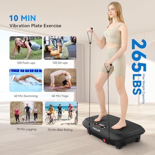 Premium Vibration Plate for Lymphatic Drainage, Weight Loss, Whole Body Workout Power Vibration Plate, Shake Plate,Home Gym Fitness Equipment,Black 2 513S4eJ5PCL. AC