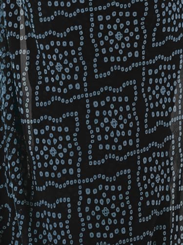 Image of Satrani Women's Georgette Bandhani Printed Sequin Embroidery Saree with Unstitched Blouse Piece