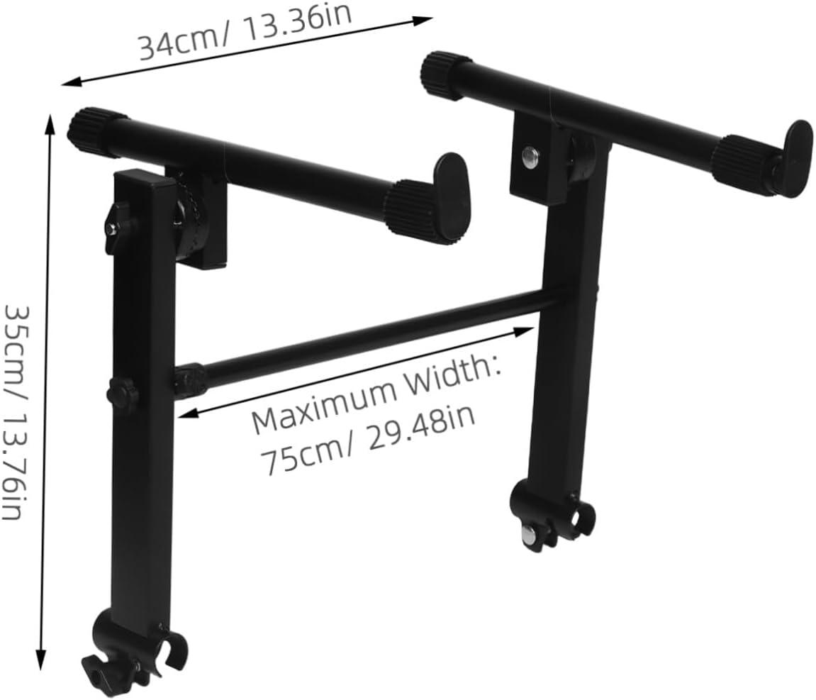 Amosfun 2 Tier Adjustable Keyboard Piano Stand for Digital Pianos image 2