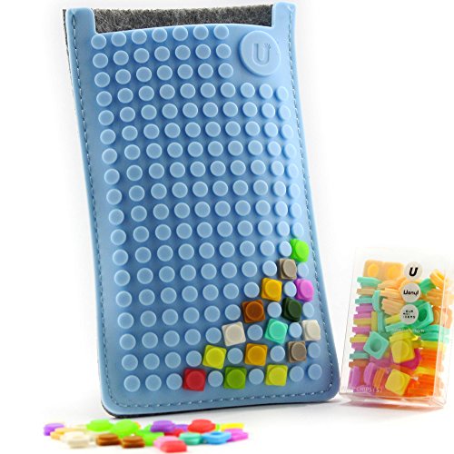 Preisvergleich Produktbild Upixel WY-B009-WN Handytasche klein, Grau / himmelblau