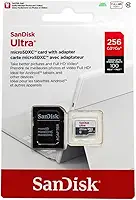Cartão de Memória SanDisk Micro SD 256GB UHS-I Classe 10 com Adaptador - SDSQUNR-256G-GN6TA