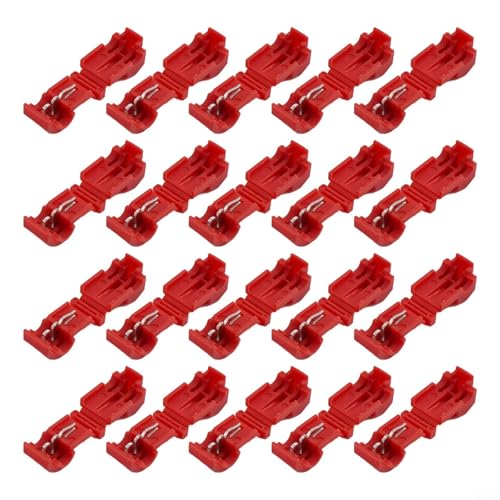 Connettori per cavi T1 rossi a connessione rapida, morsettiere di tipo T per tosaerba robotizzati, splitter per cavi da giardino