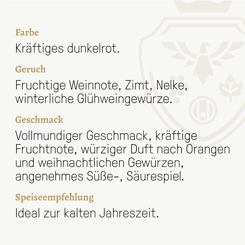 Oberrotweiler Winterflair Winzer-Glühwein rot - vollmundig fruchtiger Glühwein - der Klassiker, perfekt für die kalte Weihnachts- & Winterzeit - Anbaugebiet Kaiserstuhl (3 x 0,75 l) (Packung mit 2)