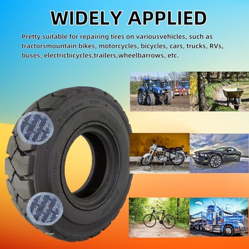 Image of 91Pcs Tire Patch Kit, 32mm 42mm 58mm Round Tire Patch and Tube Patch Tire Repair Tools Tire Patching Kit for Car Truck Bike Motorcycle Vehicle Puncture Repair with 1 Tire Patch Roller