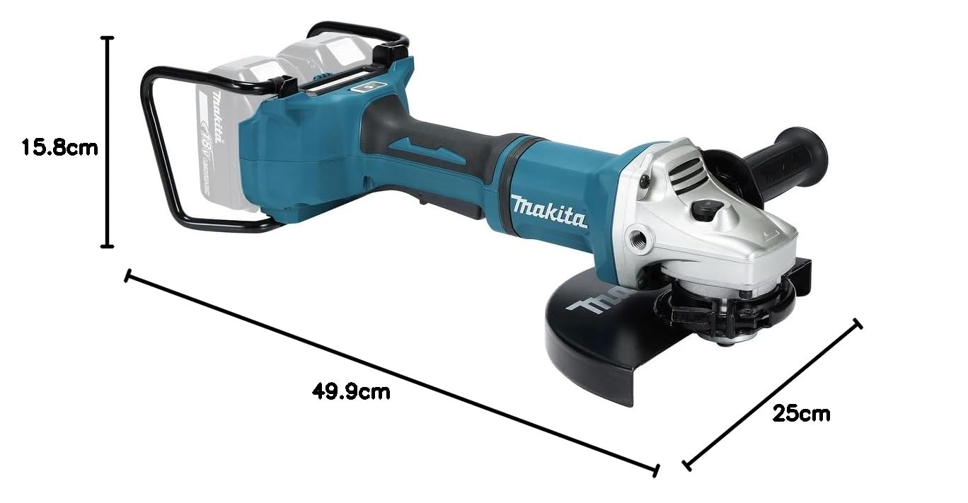 Makita DGA901ZKU2 akumulatorowa szlifierka kątowa 2 x 18 V z Bluetooth (bez akumulatora, bez ładowarki) w walizce transportowej