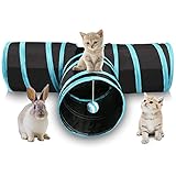 Einzigartiges Lochdesign & Klangball: Das Loch in der Mitte ist eine tolle Idee, Ihre Katze wird es genießen, ihre Köpfe durch das Guckloch zu pusten, der schwingende Ball lockt Ihre Katze in den Tunnel. Und die Tunnel haben einen 