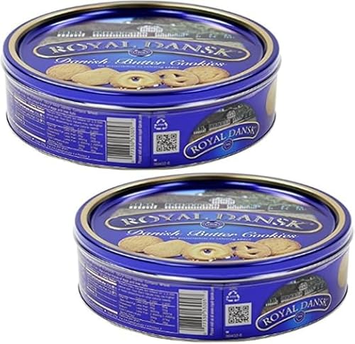 Royal Dansk Danish Butter Cookies – 340g (Pack of 2) | Classic Assortment in Iconic Blue Tin | Made with Pure Butter | Perfect for Gifting & Sharing | Great for Tea Time & Holidays