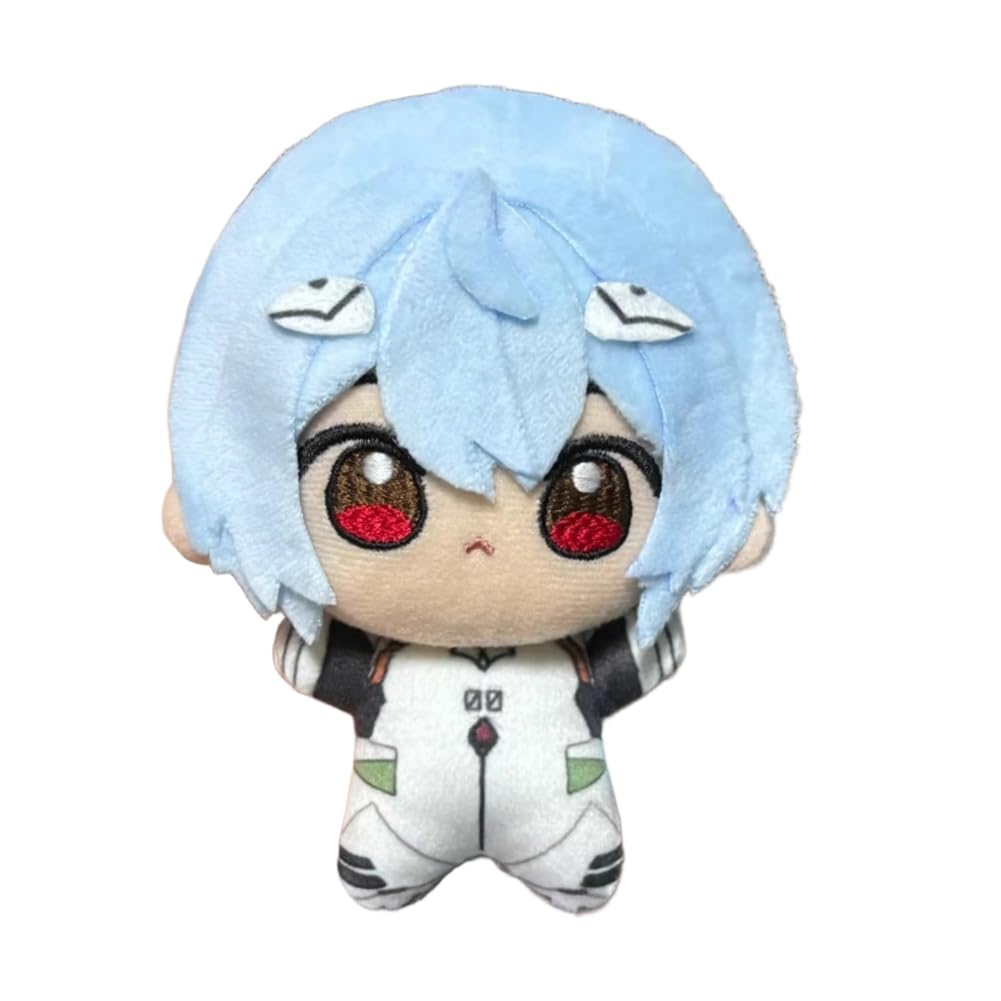 Zhongkaihua Ayanami Rei Plush Pendant Anime Figure Soft Stuffed 10CM Cute Pendants Gifts Collection Decorations