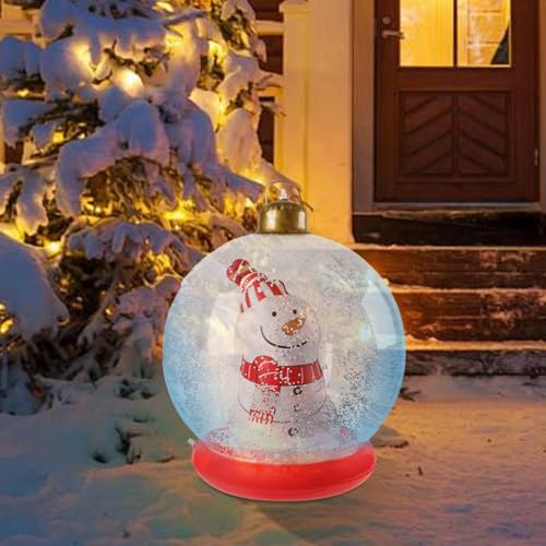 Boule de Noël gonflable extérieure grand format résistante aux intempéries d'hiver