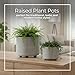 Home Decor Flower Pots and Planters – Elegant Indoor and Outdoor Plant Stands with Textured Design – Modern Pots for Plants for Patio Decor, Garden Decor, and Room Decor Set of 2 – 11