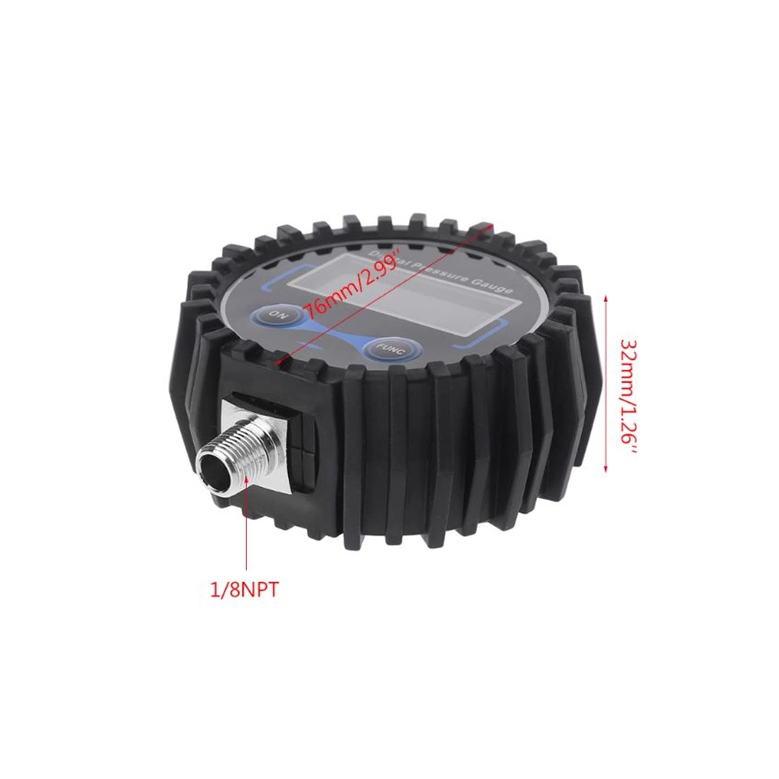 Medidor de presión de neumáticos Digital de 0-200 PSI, medidor PSI de Aire para Coche, probador de presión de neumáticos 1/8 NPT