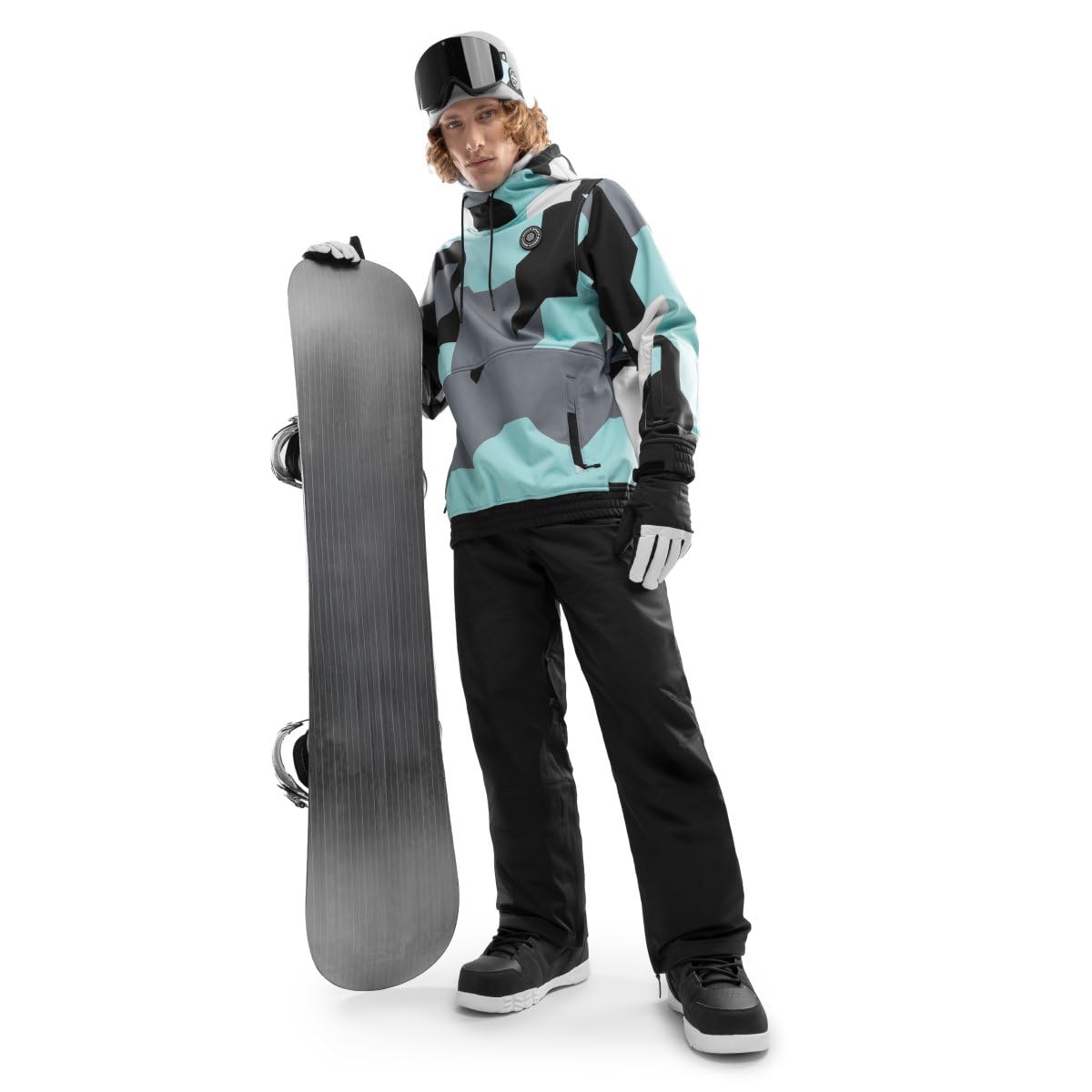 SIROKO - Kurtka Snowboardowa Siroko W1 Ushuaia - XXS - Turkusowy/Szary