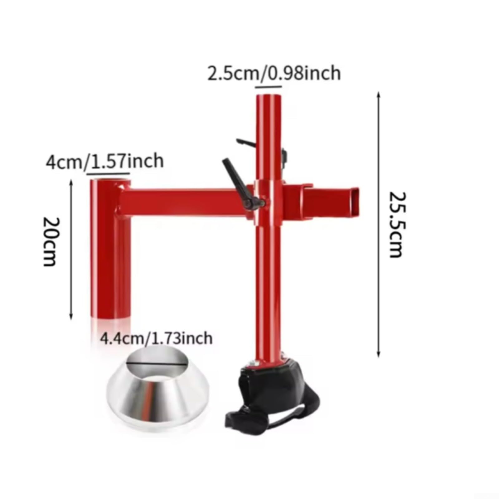 Cambiador manual de neumáticos de acero al carbono resistente para kit de cabeza de pato con cono de centrado de aluminio, se adapta a neumáticos de 16 a 21 pulgadas para coches, camiones