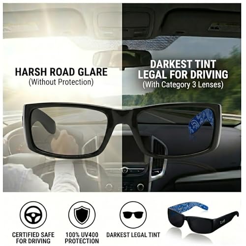 Image of Locs Mens Hardcore Gangster Sunglasses Bandana Print