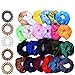 Produktbild Scrunchies Haargummis set Gummibänder samt 32 Stück Haarschmuck Bunte Haarbänder weich für Damen Mädchen Frauen inkl. 8pcs telefonkabel haargummi
