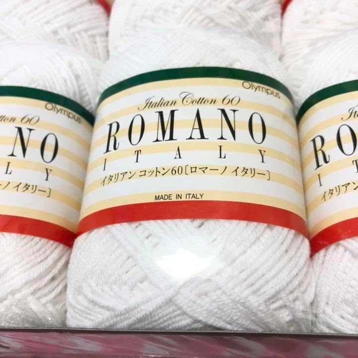 コットン糸6玉 オリムパスロマーノ イタリーイタリアンコットン60