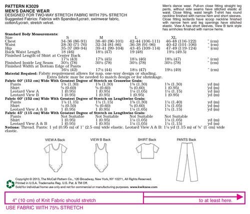 KWIK-SEW PATTERNS McCall Pattern Company K3029