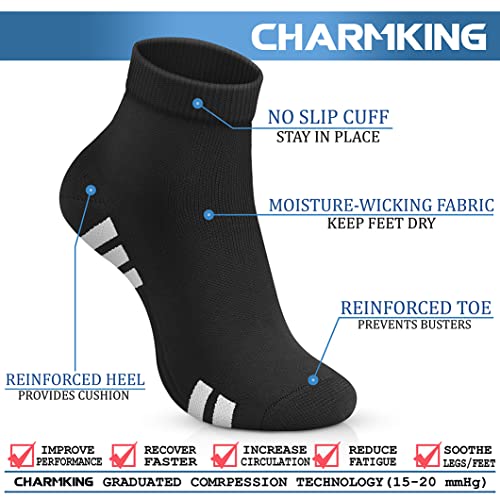 Image of CHARMKING Compression Socks for Women & Men Circulation 15-20 mmHg is Best for Athletic Running Cycling Nurse Daily Wear