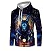 Produktbild Hniunew Kapuzenpullover Herren Hoodie Langarm Sweatshirts Wolf Totem Drucken Laufender Pullover 3D Tierischer Pullover Kapuzensweatshirt Sweatjacke MäNnersweat Hoody Strickjacken