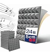 Amazon.co.jp: GOATRIP 防音グッズ 吸音ボード 吸音材 50*50*5cm 24枚