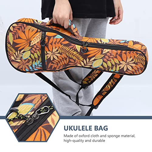 Generic Gig Bag Voor 23/24 Inch Concert Ukelele Herfst Esdoorn Bladeren Ontwerp Oxford Waterdichte Draagtas Gewatteerde… - Image 6