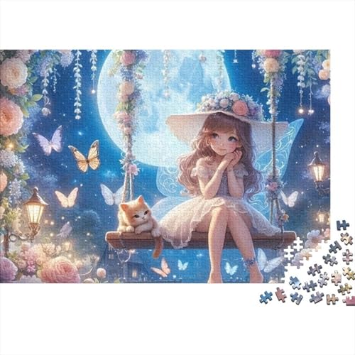 Luna luz Hada Puzzle Adultos 1000 Piezas Cartón para Parejas Regalo Navidad para Entretenimiento Oferta Mejor Regalo 38x26cm/1000pcs