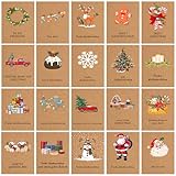 ✨【 HOCHWERTIGE & STILVOLLE KARTEN】- Genießen Sie Karten im DIN A6-Format, die auf extra dickem 300g/qm Papier gedruckt sind. Die matte Oberfläche und die zeitlosen Designs in warmen Kraftfarben verbreiten sofort weihnachtliche Gemütlichkeit. Die blanko Innenseite bietet Ihnen viel Platz für Ihre persönlichen Weihnachtsgrüße.