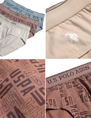 Image of U.S. Polo ASSN. Mens OEB17 Moisture Wicking Cotton Underwear Briefs - Pack of 3