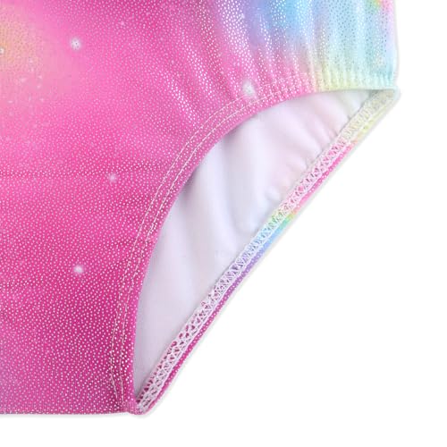 HOZIY Gymnastics Leotards for Girls Toddlers Kids Sleeveless Tumbling Outfits for Dance Print