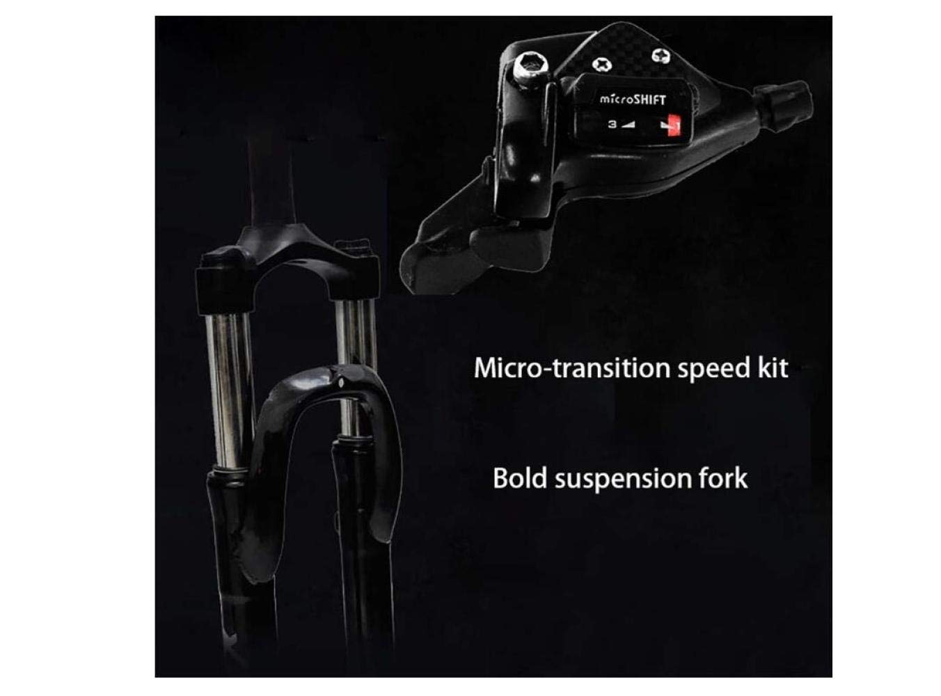 Vélo de Montagne pour Hommes, vélo de 24 po à 3 Rayons, Cadre en Acier à Haute teneur en Carbone, vélo Pliant à Double Suspension 21/24/27 Vitesses, u