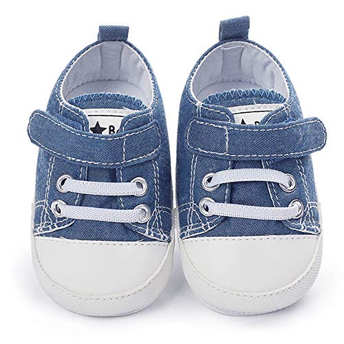 Timatego Baby Boys Girls Canvas Shoes Non Slip Soft Sole Infant Toddler Sneaker First Walker Crib Tennis Shoes 3-18 Months4