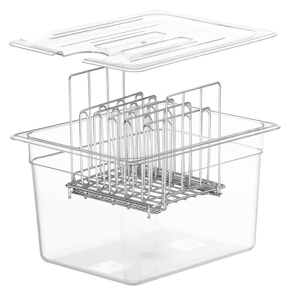 Máquina de cocción Sous Vide de 11 L con estante de acero inoxidable y separadores desmontables para cocinar con precisión