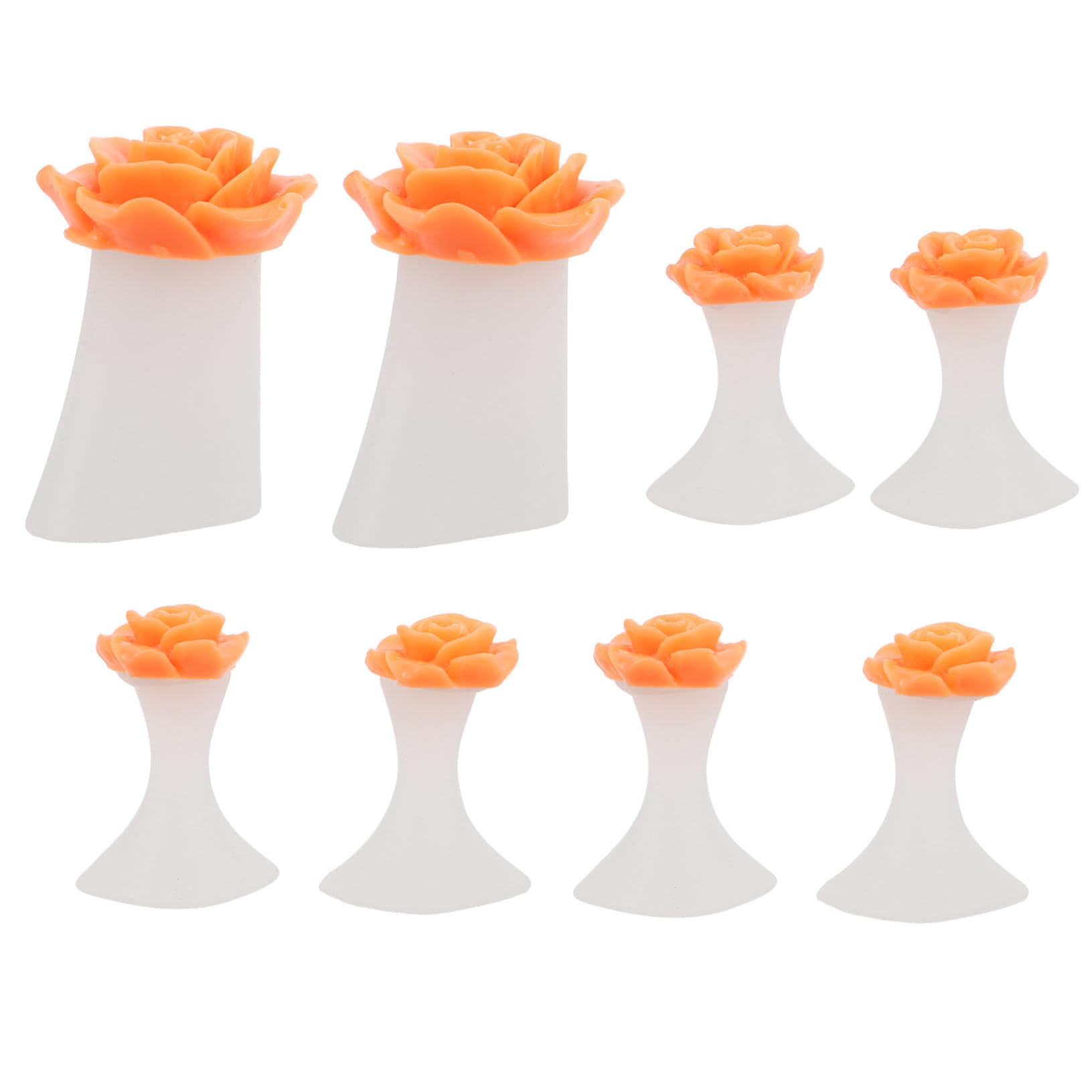 IWOWHERO Silicone Toe Separators Flowers 8 Pack Toe Stretcher for Women Nail Art Tool Pedicure Accessories Prevents Ingrown Nails Comfortable