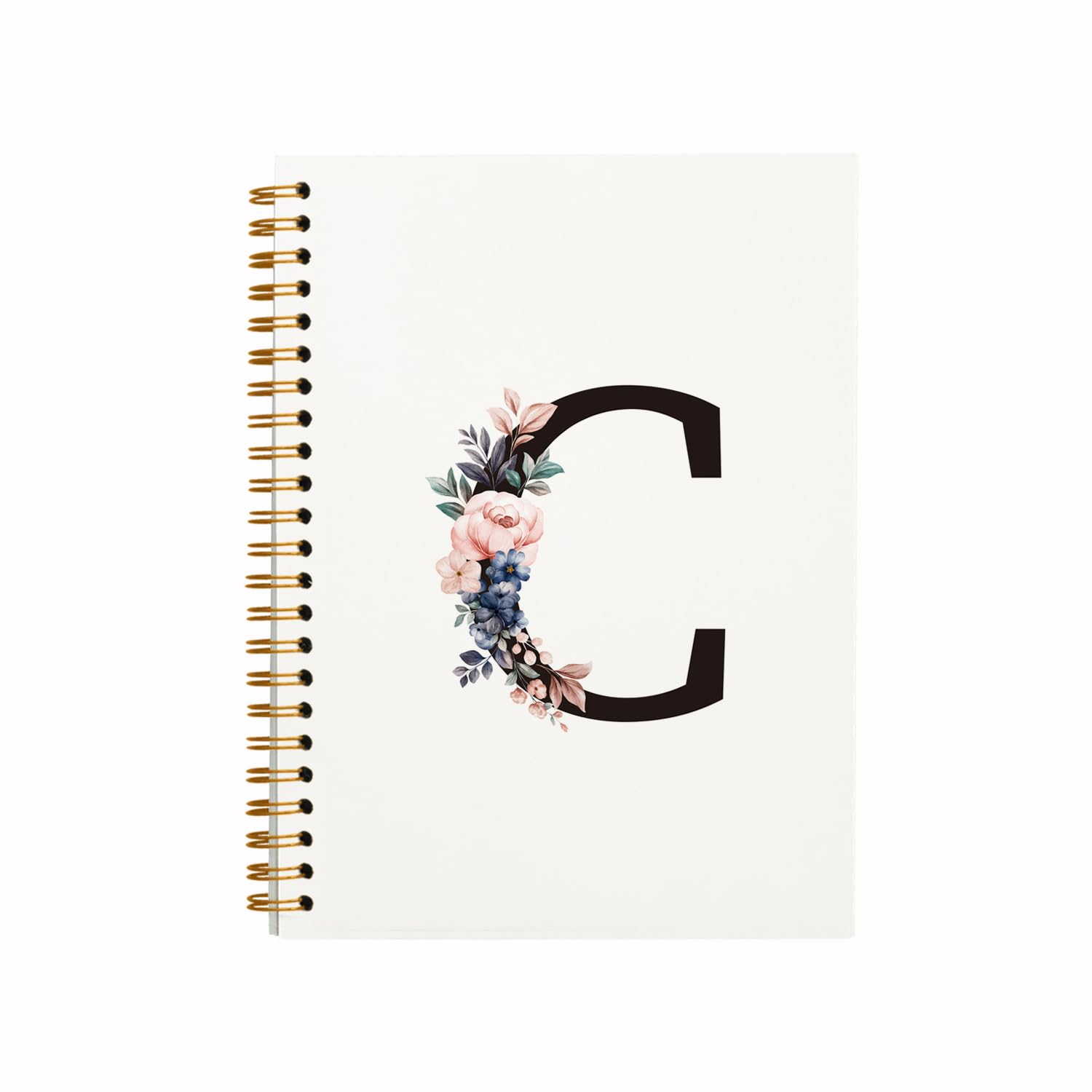 QUICQOD Spiral Notebook-Letter C Notebook,Initial Reading Journaling Notebooks,Monogram Gifts,Hardcover Spiral Notebook 5.5x8.3