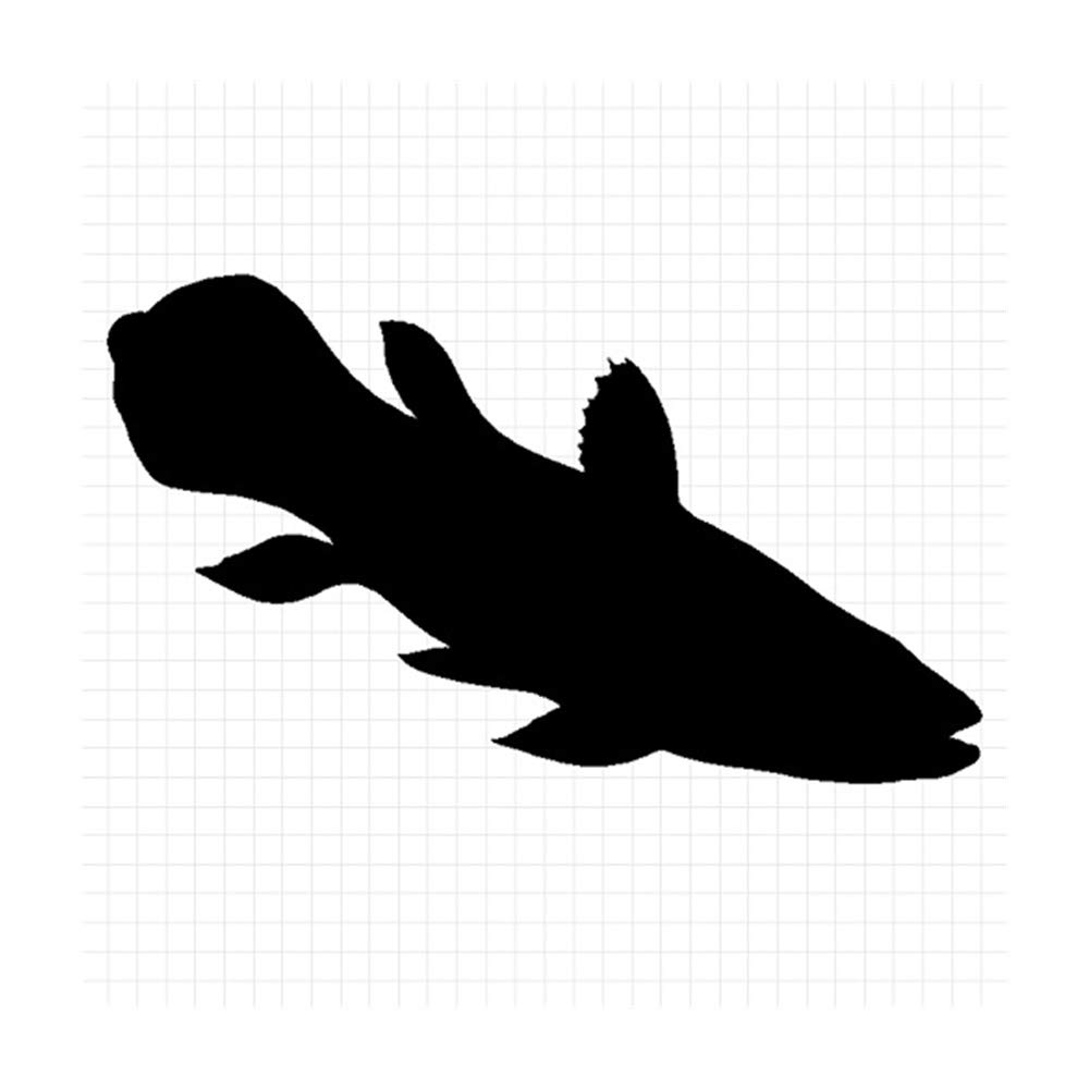 Amazon | シーラカンス シルエット 海ステッカー (黒：ブラック, 中
