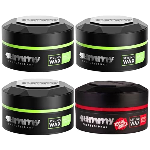 Cire coiffante Gummy Fonex mate cheveux homme fixation extra forte lot de 3