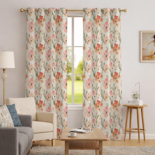 Image of STITCHNEST 'Whispering Gardens Series' Premium Heavy Polyester 100% Blackout Curtains 7 Feet Long Set of 2 | Door Curtain 7 Feet x 4 Feet | Perfect for Home Decor