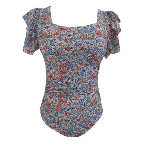 Maillot élégant volants col carré coupe flatteuse anti-complexe - 4