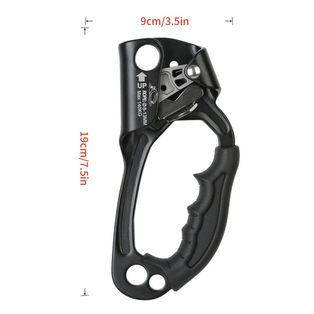 Dispositivo de Ascenso de Mano para Escalada en Al Aire Libre, Herramienta de Cuerda de Escalada para Mano Derecha de 8-12mm