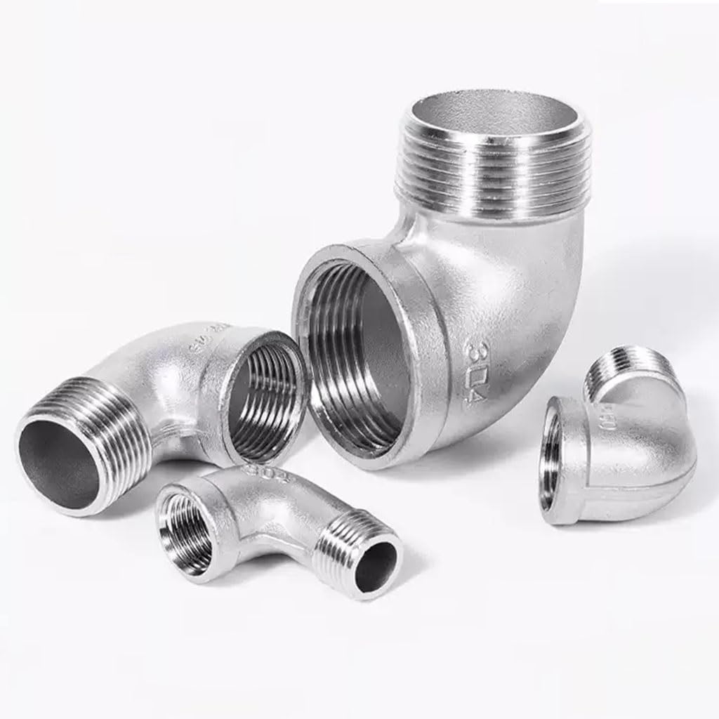 1 Szt. 1/4" 3/8" 1/2" 3/4" 1" 1-1/4" 2" Kolanko Męskie Do Żeńskiego, 90 Stopni, Stal Nierdzewna 304, Złącza Rurowe(2")
