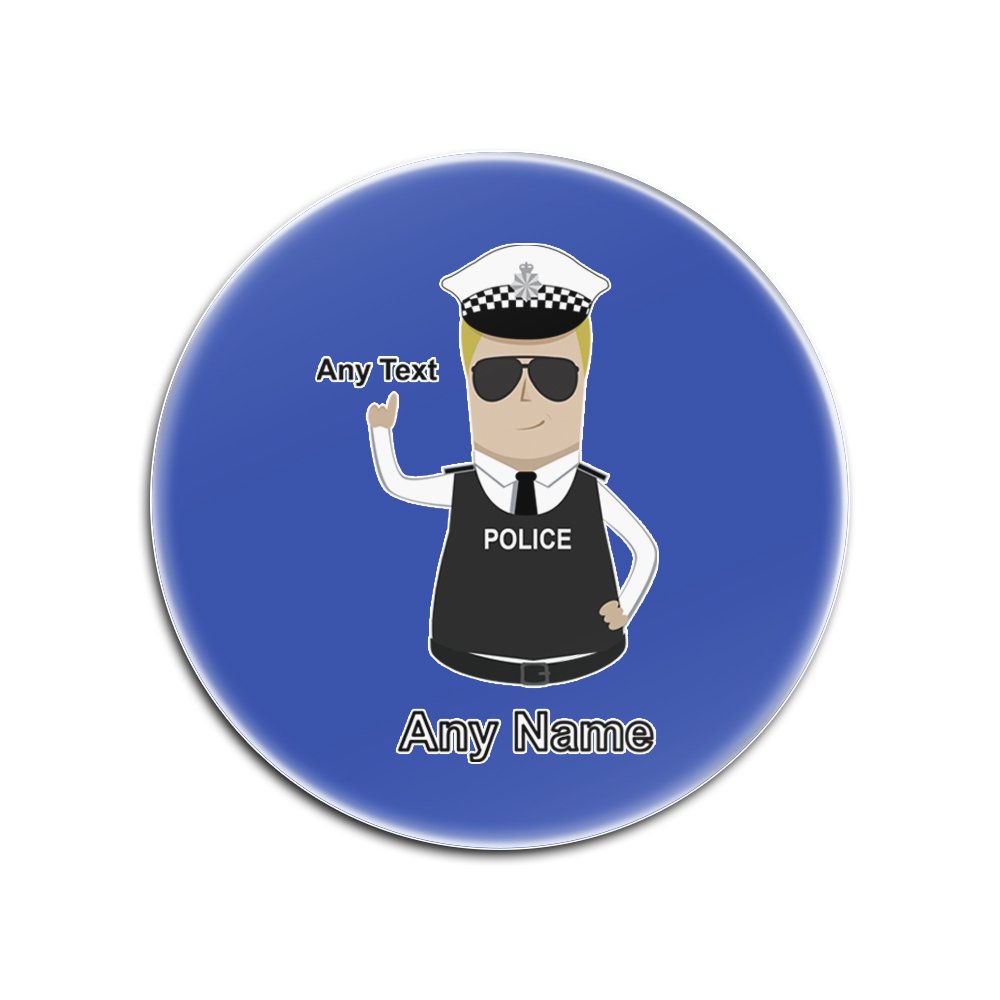 Évitez les taches sur le bureau avec le dessous de verre police bleu lot de 4