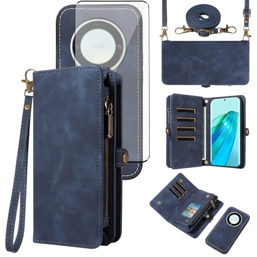 Coque Huawei Honor X9a portefeuille amovible et protection écran verre
