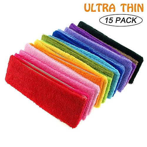 INNOLIFE Fashionable Thin Gym Workout Women's Yoga Soft Cotton Stretchy Headbands Sweatbands Sports
