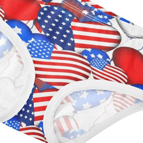 Cotton Girls Underwear Toddlers Heart Balloons Patriotic America Panties Little Girl Florals Kids Undies Briefs 2t4