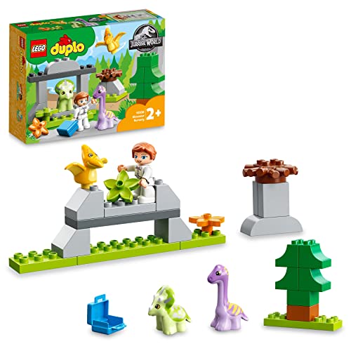 LEGO® DUPLO® Jurassic World Dinosaur Nursery 10938 Building Toy with 3 Baby Animals;Including a Triceratops, and a Claire Dearing Figure