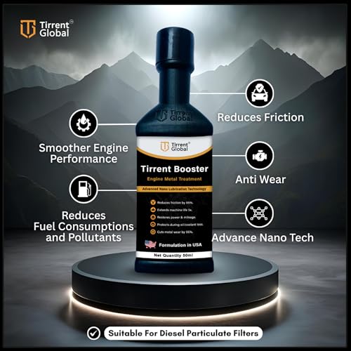 Image of Tirrent Booster Engine Metal Treatment (50ml) Engine Oil Additive, High-Tech Wear Protection for Bikes and Scooters