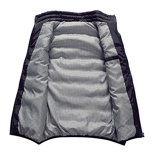 Feiairuike Men's Outdoor Casual Stand Collar Outwear Padded Vest Coats Red Large #TOP1