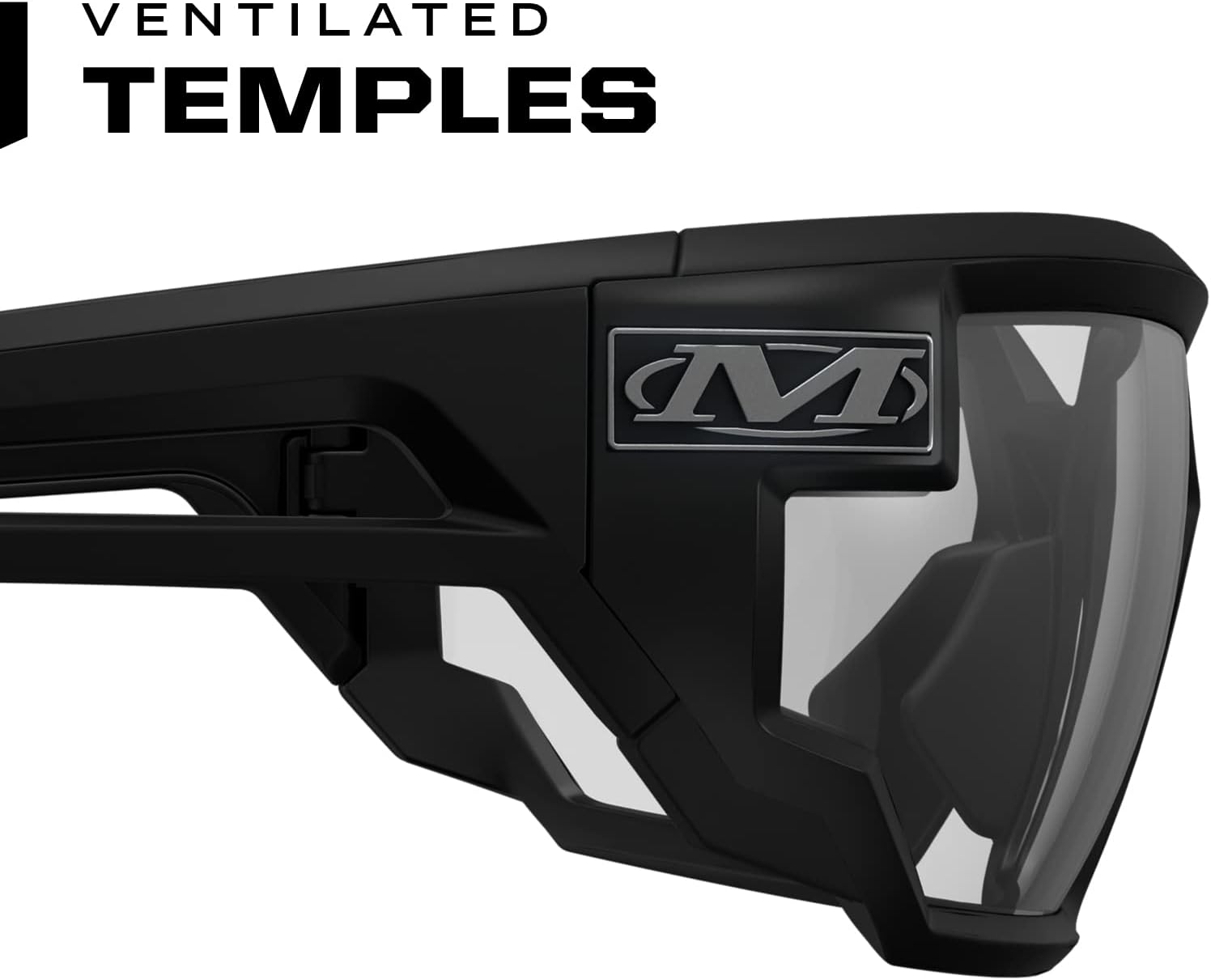 Mechanix Wear Type-X Clear Lens Safety Glasses - Anti-Fog Polycarbonate Industrial Safety Glasses - Ventilated Temples & Scratch-Resistant Lenses - Black Frame - Image 7